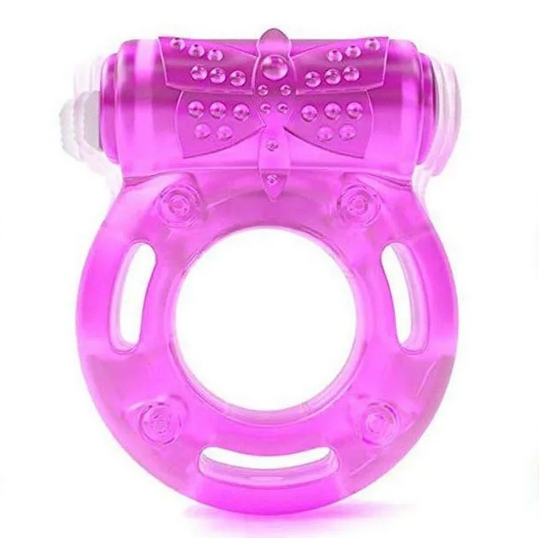 Anillo Vibrador Retardante Doble Estimulación Juguete Sexual